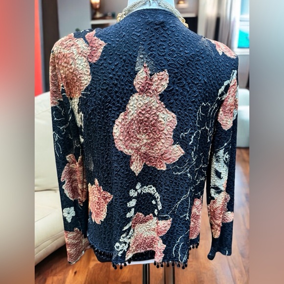 MSK Petite Medium leightweight jacket Floral design with embellishments - Picture 3 of 16